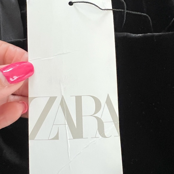 Zara Velvet Steampunk Cosplay Goth Black Halter Open Back Vest Women’s Large - Picture 12 of 15